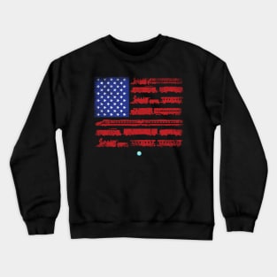 Train Sleep Commuter Locomotive Gift - American Flag Gift Crewneck Sweatshirt